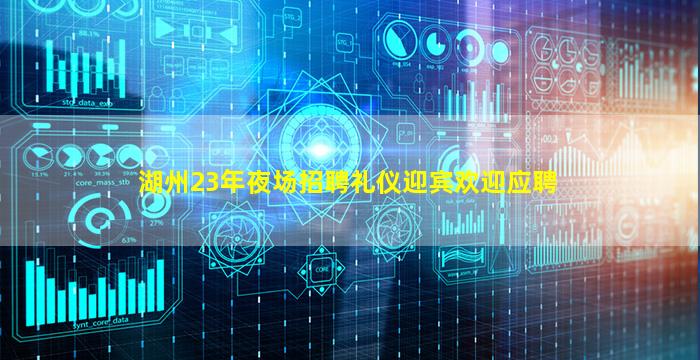 湖州23年夜场招聘礼仪迎宾欢迎应聘